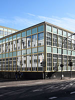 Neuer Fassadenanstrich am 4711 Verwaltungsgebäudein der Venloer Straße in Köln